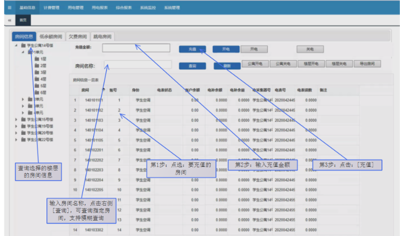 远程售电系统界面